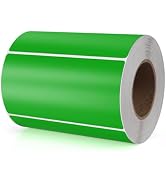 Meitaat Green Rectangle Stickers 4 x 2 Inch Color Coding Labels Vinyl Roll Self-Adhesive Waterpro...