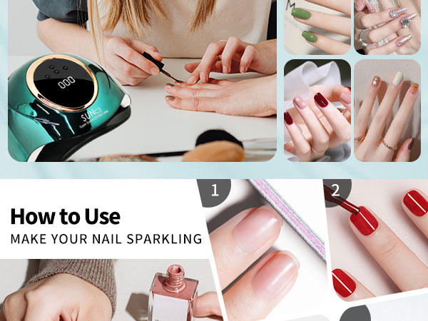 gel nail polish kit with uv light