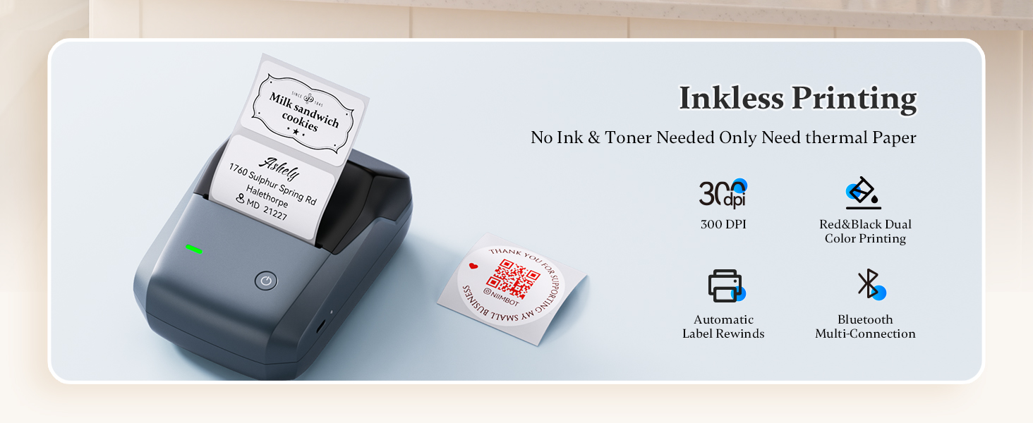 NIIMBOT B1 Pro Inkless Thermal Label Printer