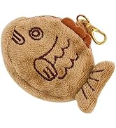 1Pc Brown Cute Plush Coin Purse Keychain, Mini Wrist Purse Bag, Japanese Creative Adjustable Soft...