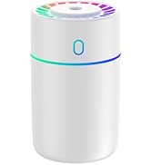 DONGKER Portable Mini Humidifier,230ml USB Powered Mini Humidifier with Colorful Lights & 2 Mist ...