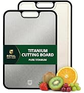 ROYAL CRAFT WOOD Cutting Boards for Kitchen - Titanium Cutting Board, Double Sided Cutting Board,...