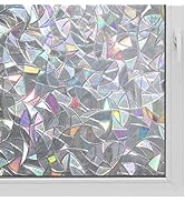 3D Window Film No Glue Privacy for Glass Sticker Static Cling Heat Control Anti UV Non-Adhesive D...