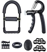 XonyiCos Hand Grip Strengthener kit(7 Pack), Forearm Workout Trainer Adjustable Hand Grip Exercis...