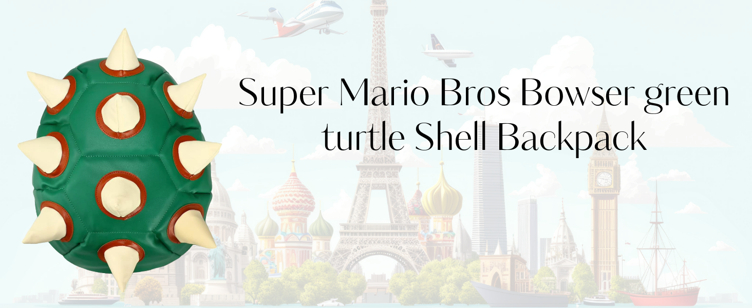 Super Mario Bros Bowser green turtle Shell Backpack