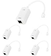 Lativu 5-Pack DSL Filter for Landline Phone, RJ11 DSL Phone Filter, Phone line Adapter for Answer...