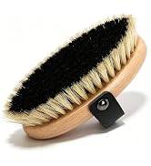 Histotree Black White Stiff Dandy Brush Horse Brush for Grooming and Cleaning 5.31in/13.5cm