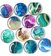Qualsen 12Pcs Cute Magnets Fridge Magnets Glass Magnet Refrigerator Magnets Strong Magnets for Ki...