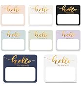 Name Tag Stickers Gold Foil Hello My Name is Name Tag Stickers(3