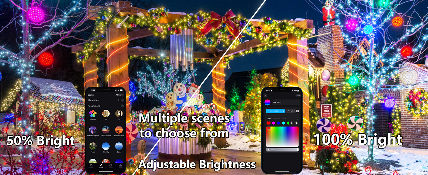 The speed and brightness can be adjusted.