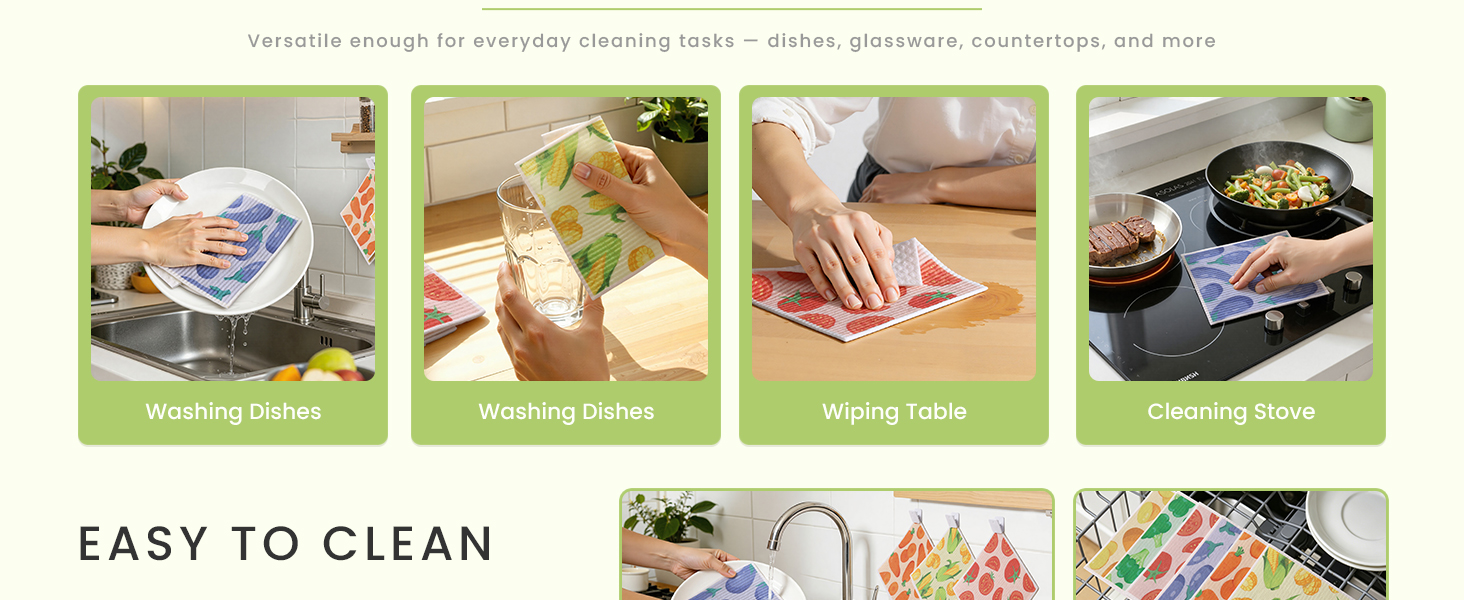 Versatile enough for everyday cleaning tasks - dishes,glassware,countertops,and more.