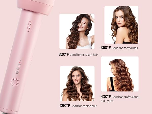 4 Temperature settings Automatic Hair Curler