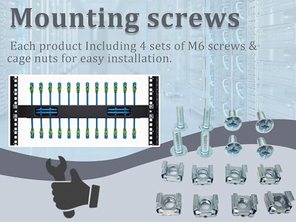 1U horizontal cable management rack mount sleeve