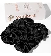 Yanibest 100% Mulberry Silk Scrunchies for Hair Care, No Damage Silk Hair Ties for Women and Girl...