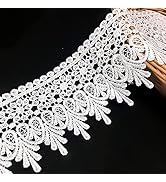 FQTANJU 5 Yard Floral Lace Edge Trim 9cm Wide Ribbon Edging Trimmings Wedding Dress Embellishment...