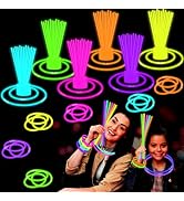 Glow Sticks Party Pack 8"-50, Light up Bracelets & Necklaces Accessories for Kids, Easter Neon Gl...