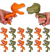 ArtCreativity Mini Dinosaur Grabber Toys - Set of 12 Small Grabbers - Orange and Green Dinosaur T...