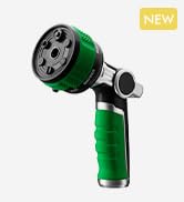 RESTMO 2-in-1 Water Hose Nozzle Heavy Duty, Garden Hose Nozzle with 9 Adjustable Spray Patterns, ...