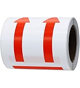 Hybsk 3 x 5 Red Arrows This Side Up Safe Handling Stickers for Shipping and Packing - 100 Adhesiv...