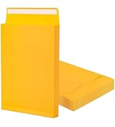 Expanding 9x12 Manilla Envelopes Self Seal 25 Pack, Goefun Large Yellow Catalog Manila Mailing En...