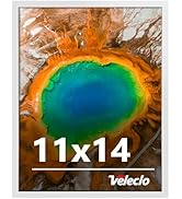 Veleclo 11x14 Picture Frame for Wall Display, 11x14 White Picture Frame with Shatter Resistant Pl...