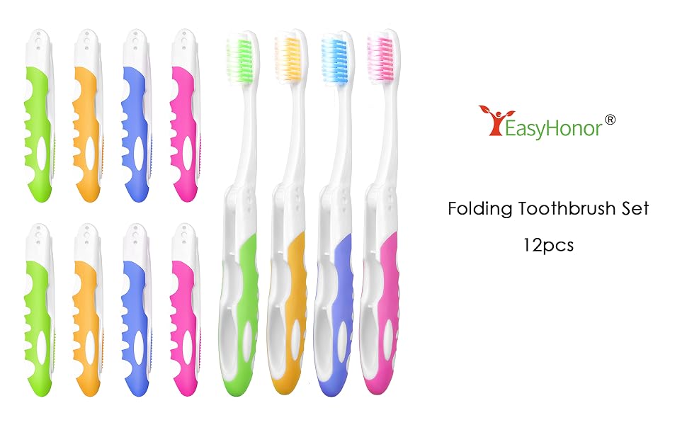 folding toothbrush set