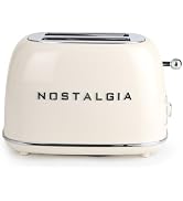 Nostalgia Classic Retro 2-Slice Toaster- Vintage Design- Enamel Coated Steel Body- Wide Slots for...