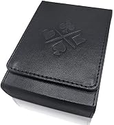 Luck Lab Single Deck Leather Playing Card Case/Holder - Black - Fits Poker and Bridge size cards