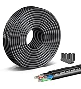 22 AWG 4 Conductor Electrical Wire - 26.25FT Stranded PVC Oxygen-Free Copper Cable with Tinned Co...