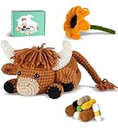 MOREJMTT Crochet Kit for Beginners, Learn to Crochet, Include Easy Knitting Soft Yarn, Step-by-St...