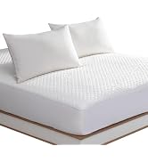 King Size Waterproof Mattress Protector Fitted Mattress Pad Cover with Deep Pocket Up to 18''
