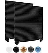 Window Blinds Cordless 2 Pack Blackout No Drill Cut to Size Clip On Stick On Self Adhesive Tempor...