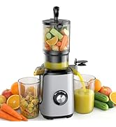 KMFurnila Slow Masticating Juicer Machines, Cold Press Juicer with Safety Lock & Reverse Function...