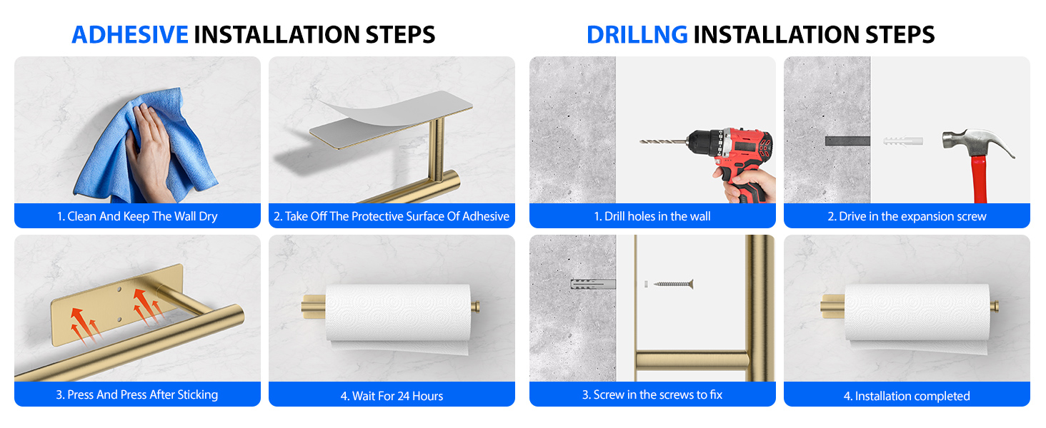 adhesive paper towel holder