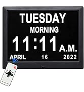 Aowasi Digital Dementia Clocks for Seniors Extra Large 9 Inch Digital Calendar Clock with Day and...