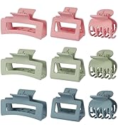 CHANDAT 3 Style Hair Accessories for Women: Medium Rectangle Clips for Thick Hair, Square Clips f...