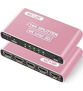 Movcle HDMI Splitter 1 in 4 Out, 4K HDMI Splitter for Dual Monitors/Mirror, Supports 4Kx2K@30Hz 3...
