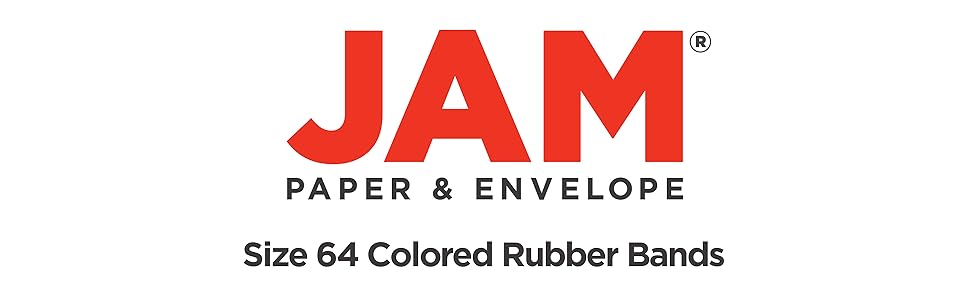 jam paper size 64 colored rubber bands