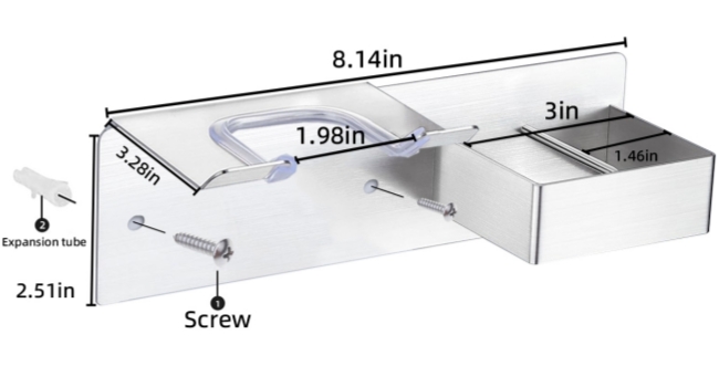 curling iron holder wall mount
