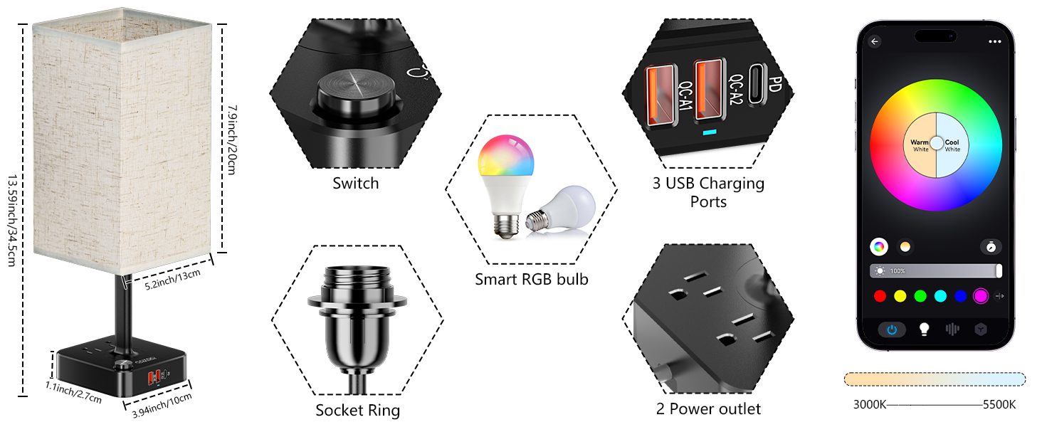 RGB Color Changing Lamp
