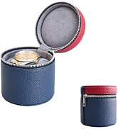 YANHHAN Single Watch Travel Case, PU Leather Watch Box with Zipper Closure, Soft Velvet Lined Wat...