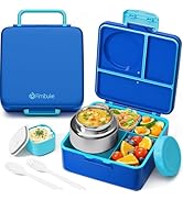 Fimibuke Bento Lunch Box for Kids Adult, 3-4 Compartment 60OZ Toddler Lunch Box Container with Le...