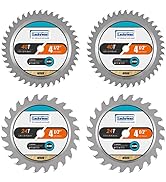 Luckyway 4-Pack 4-1/2 Inch 24T&40T with 3/8 Inch Arbor TCT Circular Saw Blade for Cutting Wood