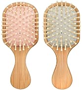 DINATIS Hair Brush 2 Pcs Paddle Hair Brush Wooden Curly Hair Brush Mini kids Hair Brush Adds Shin...