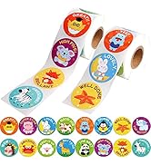 800 Incentive Stickers for Kids,1.5" Animal Reward Stickers in 16 Designs.Teacher Supplies for Cl...