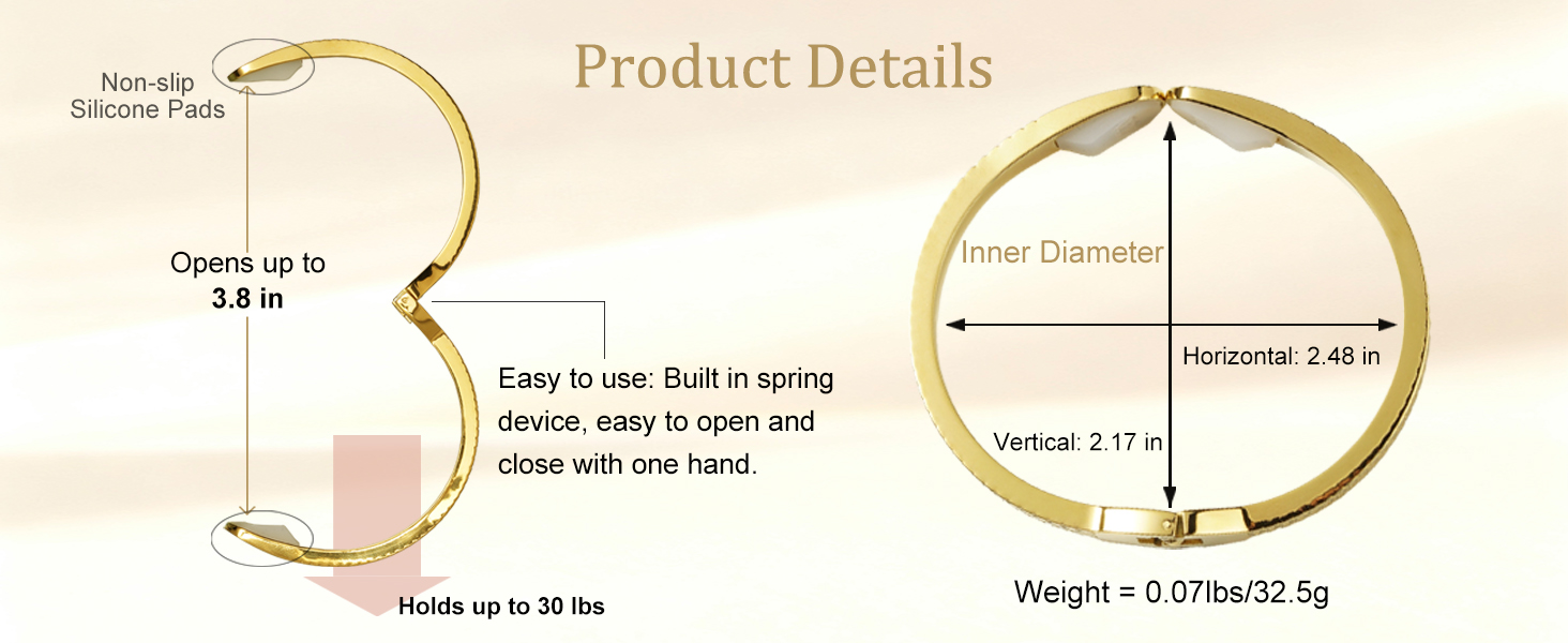 Easy to use: Built in spring device, easy to open and close with one hand.