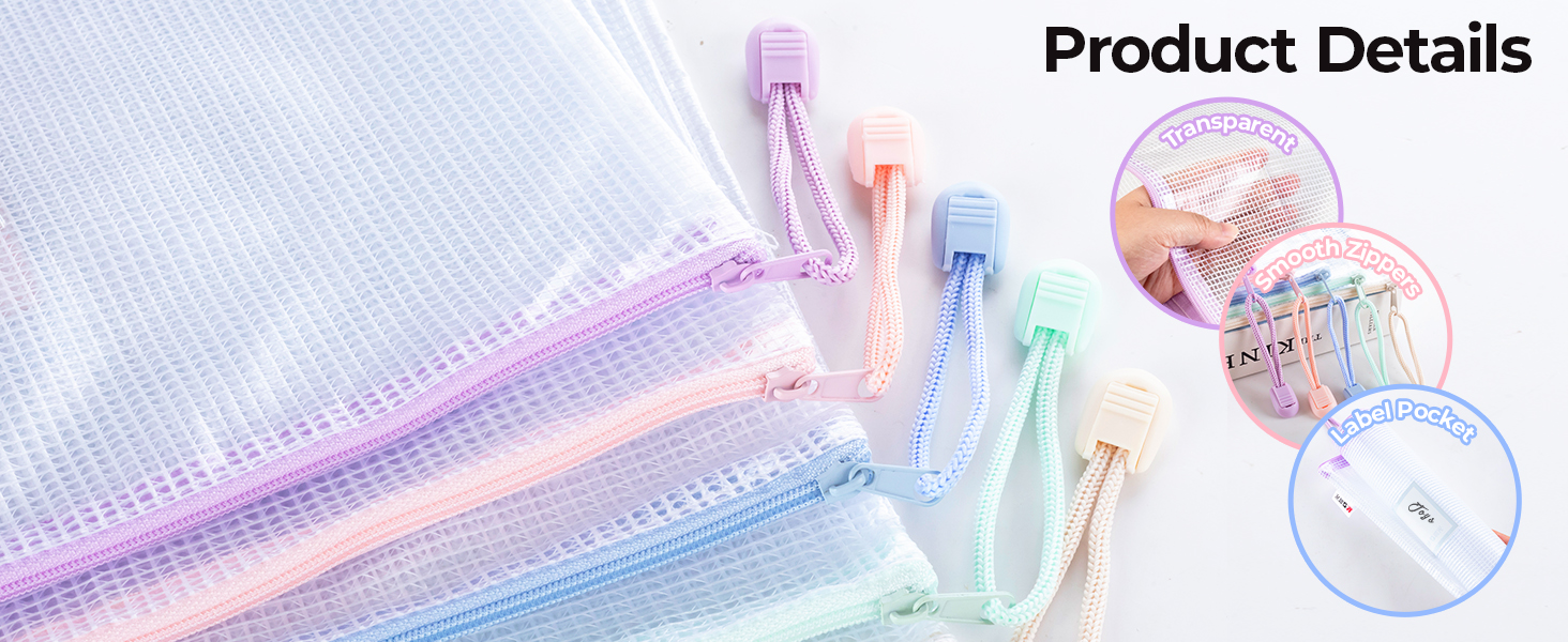 clear zipper pouches