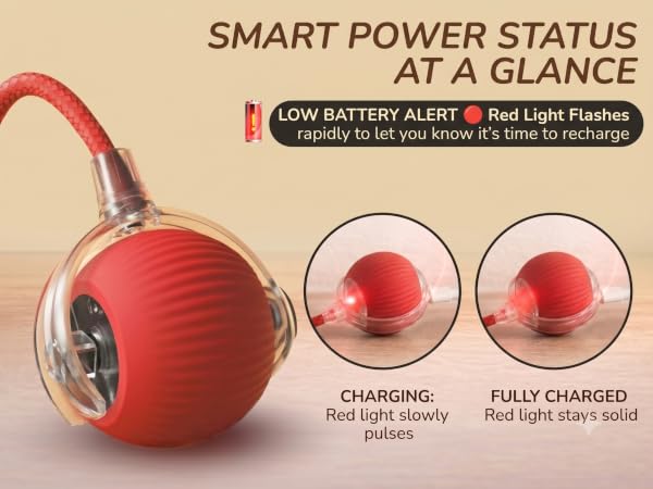 Rechargeable rolling cat toy, smart ball for pets and motion activated dog toys small dogs.