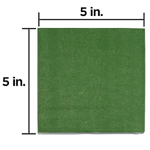 green beverage size paper napkin