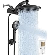 Veken Filtered Shower Head with Handheld, Multi-pattern Rain Showerhead Set | High Pressure Power...